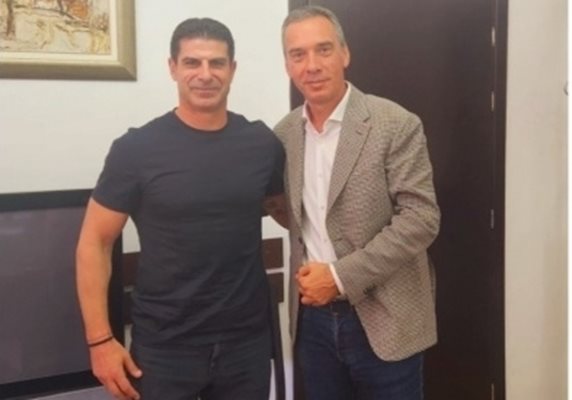 Нов стадион в Бургас обсъждат кметът Димитър Николов и шефът на БФС Георги Иванов