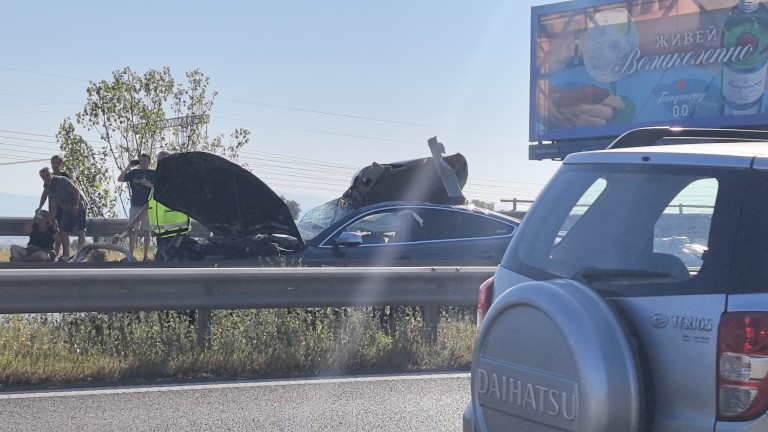 Катастрофа с жертва образува тапа на АМ „Тракия“ край София