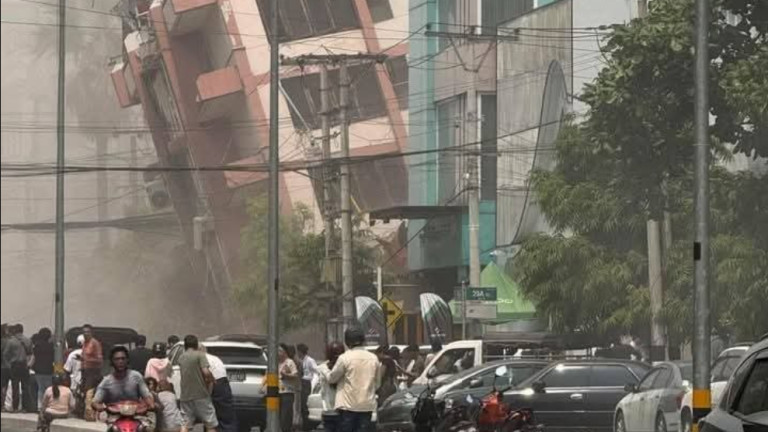 Силно земетресение удари Минамар и Тайланд, срина се небостъргач в строеж